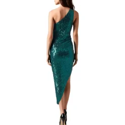 Cut-Out Sequined Cocktail And Party Dress