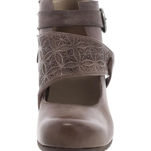 Dale Faux Leather Cut-out Ankle Boots
