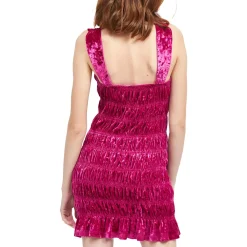 Danbury Velvet Smocked Mini Dress