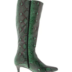 DARCY Faux Leather Kitten heel Knee-High Boots