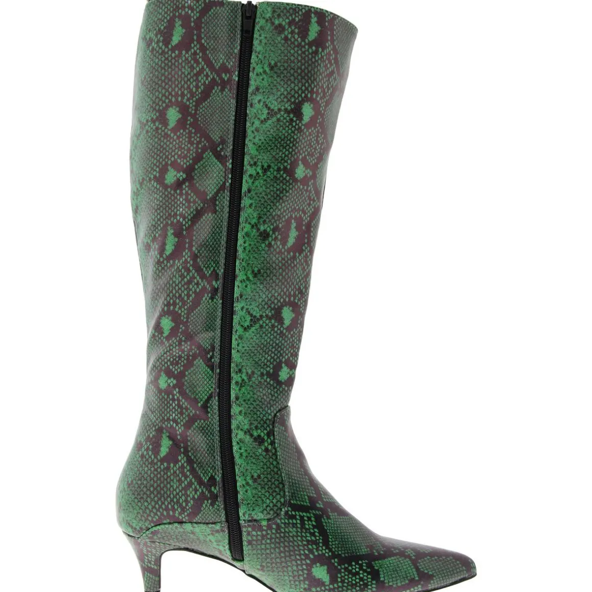 DARCY Faux Leather Kitten heel Knee-High Boots