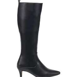 DARCY Faux Leather Kitten heel Knee-High Boots