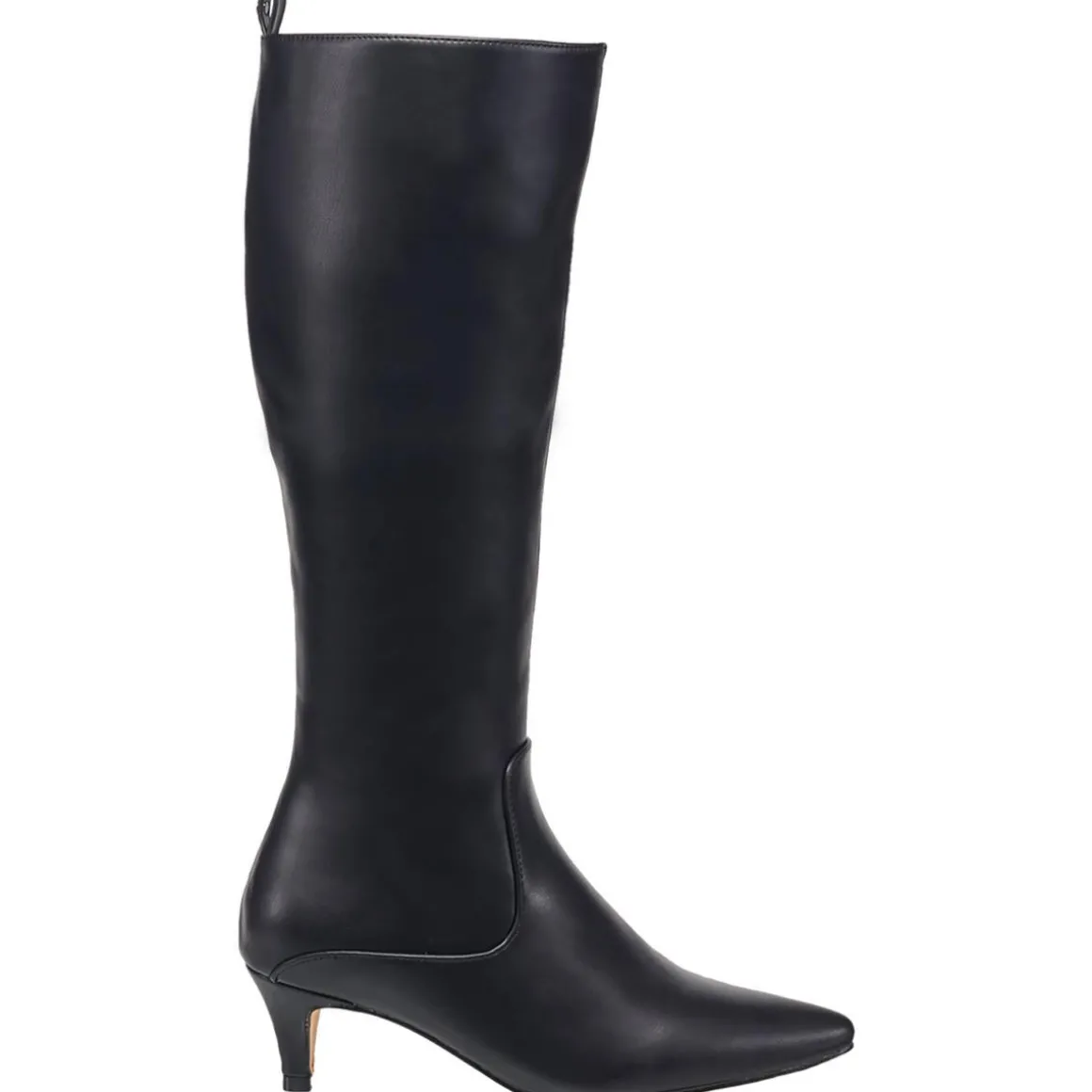 DARCY Faux Leather Kitten heel Knee-High Boots