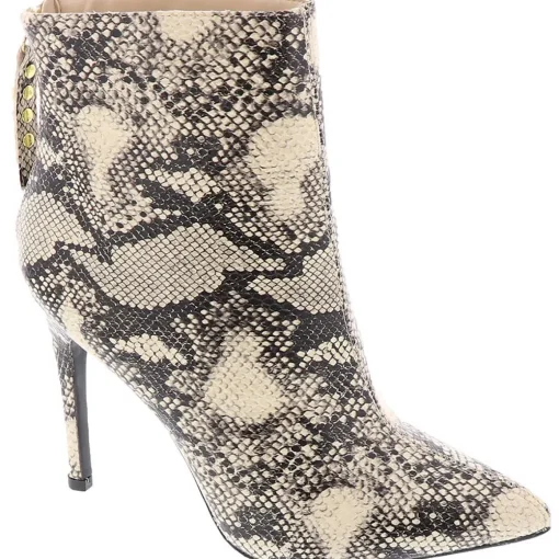 Dasha Faux Leather Embossed Heels