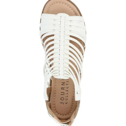 Delilah Faux-Leather Zipper Gladiator Sandals