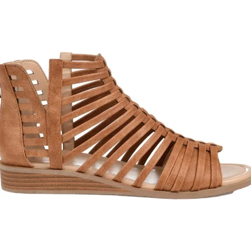 Delilah Faux-Leather Zipper Gladiator Sandals