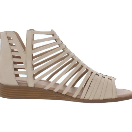 Delilah Faux-Leather Zipper Gladiator Sandals