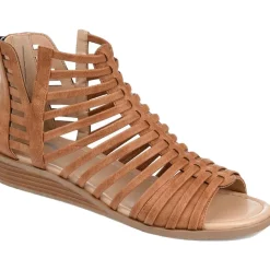 Delilah Faux-Leather Zipper Gladiator Sandals