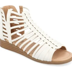 Delilah Faux-Leather Zipper Gladiator Sandals