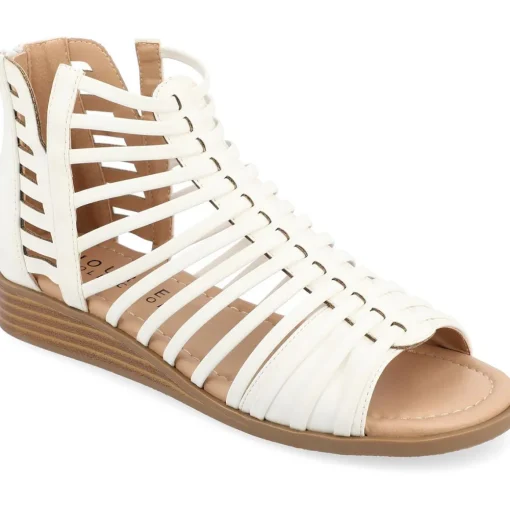 Delilah Faux-Leather Zipper Gladiator Sandals