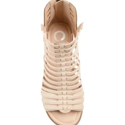 Delilah Faux-Leather Zipper Gladiator Sandals