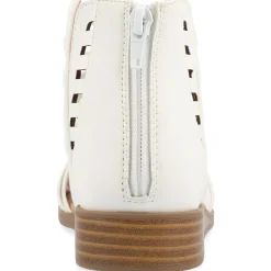Delilah Faux-Leather Zipper Gladiator Sandals