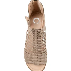 Delilah Faux-Leather Zipper Gladiator Sandals
