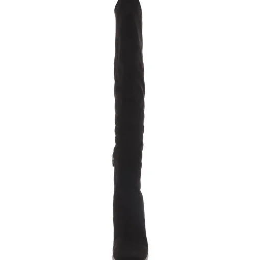 Denki Faux Suede Square Toe Over-The-Knee Boots