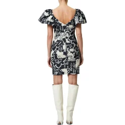 Deon Candra Jacquard Printed Midi Dress