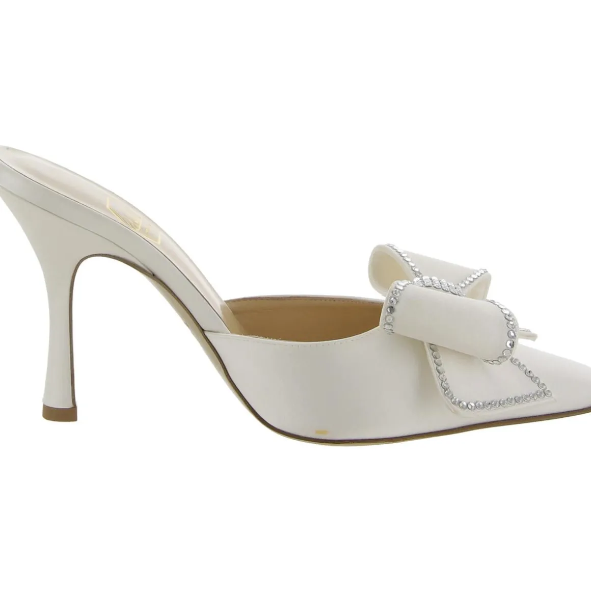 Dimante Bow Square Toe Mules