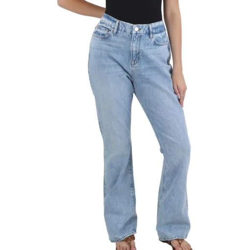 Distressed Denim Bootcut Jeans