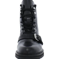 Donita Zipper Pull On Combat & Lace-up Boots