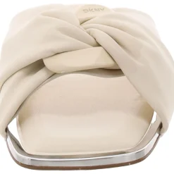 Doretta Faux Leather Square Toe Slide Sandals