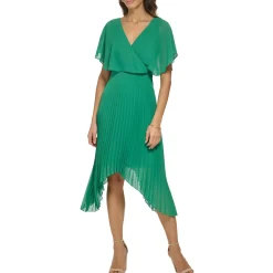 Drapey Handkerchief Hem Cocktail and Party Dress