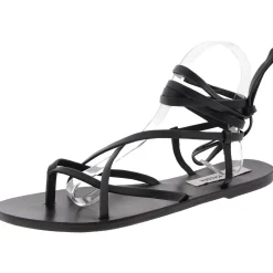 Early Solid Leather Strappy Sandals