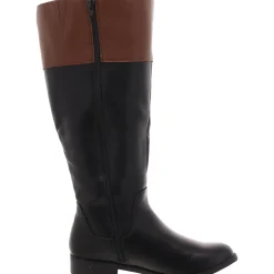 Edenn Faux Leather Wide Calf Knee-High Boots