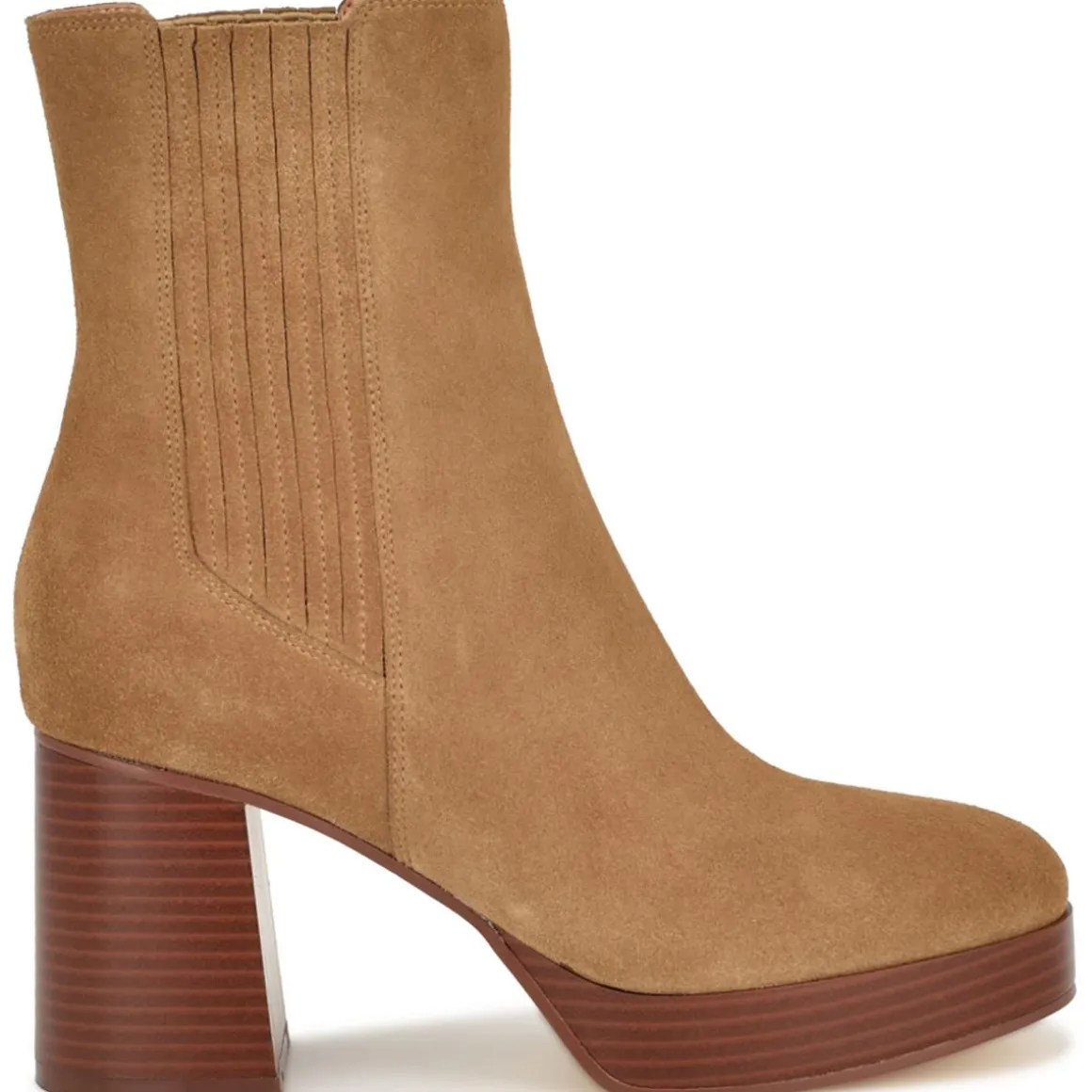 Eds Leather Square Toe Ankle Boots