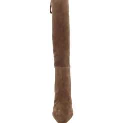 Elisa Faux Suede Stacked Heel Over-The-Knee Boots