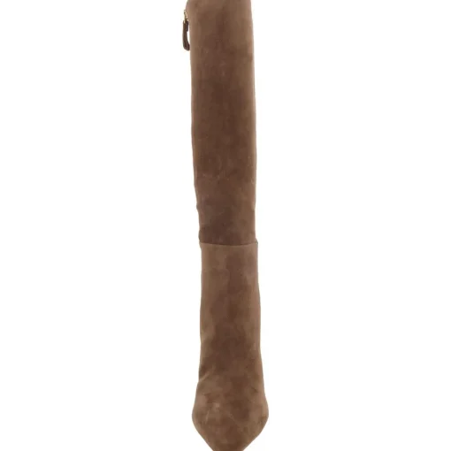 Elisa Faux Suede Stacked Heel Over-The-Knee Boots