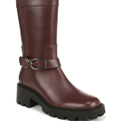Elle Zipper Leather Motorcycle Boots