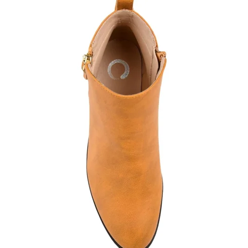 Ellis Faux Leather Block Heel Ankle Boots