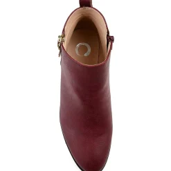 Ellis Faux Leather Block Heel Ankle Boots