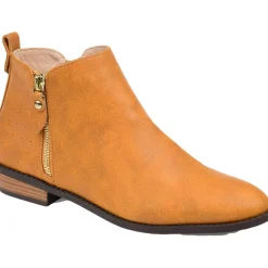 Ellis Faux Leather Block Heel Ankle Boots