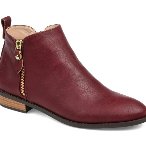 Ellis Faux Leather Block Heel Ankle Boots