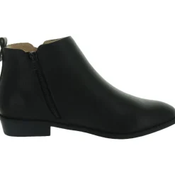 Ellis Faux Leather Block Heel Ankle Boots