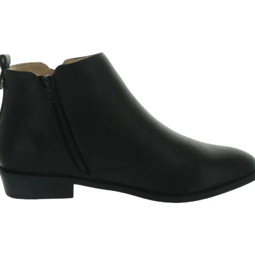 Ellis Faux Leather Block Heel Ankle Boots