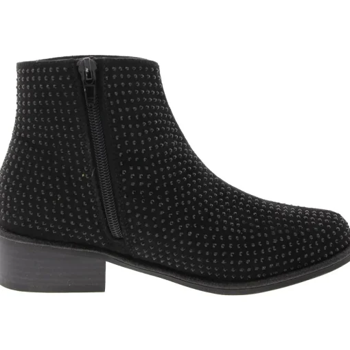 Embellished Faux Suede Ankle Boots