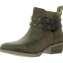 Embellished Leather Ankle Boots