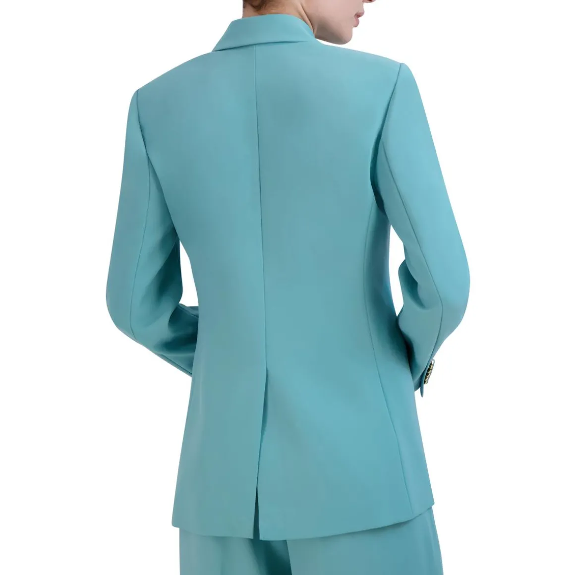 Embellished Long Sleeve Double-Breasted Blazer