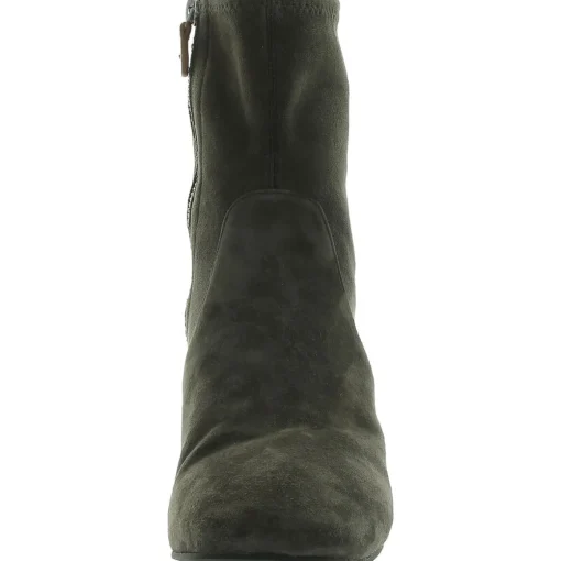Emily Suede Block Heel Booties
