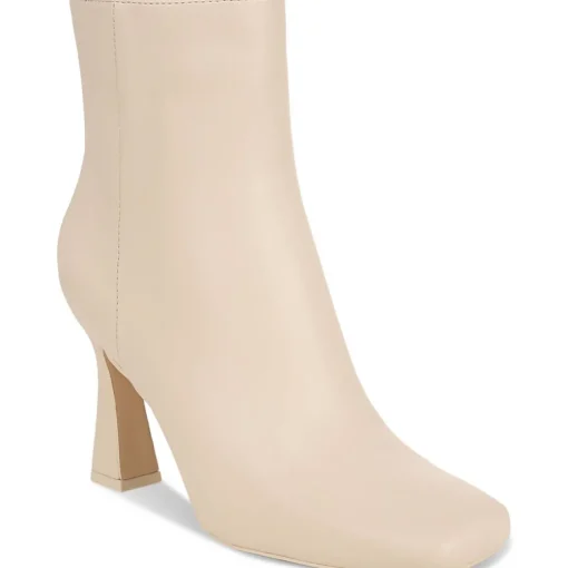 Emma Faux Leather Square Toe Ankle Boots
