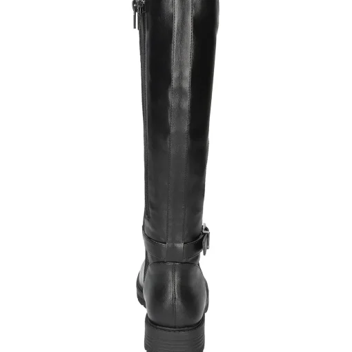 Erica Double Zipper Faux Leather Knee-High Boots