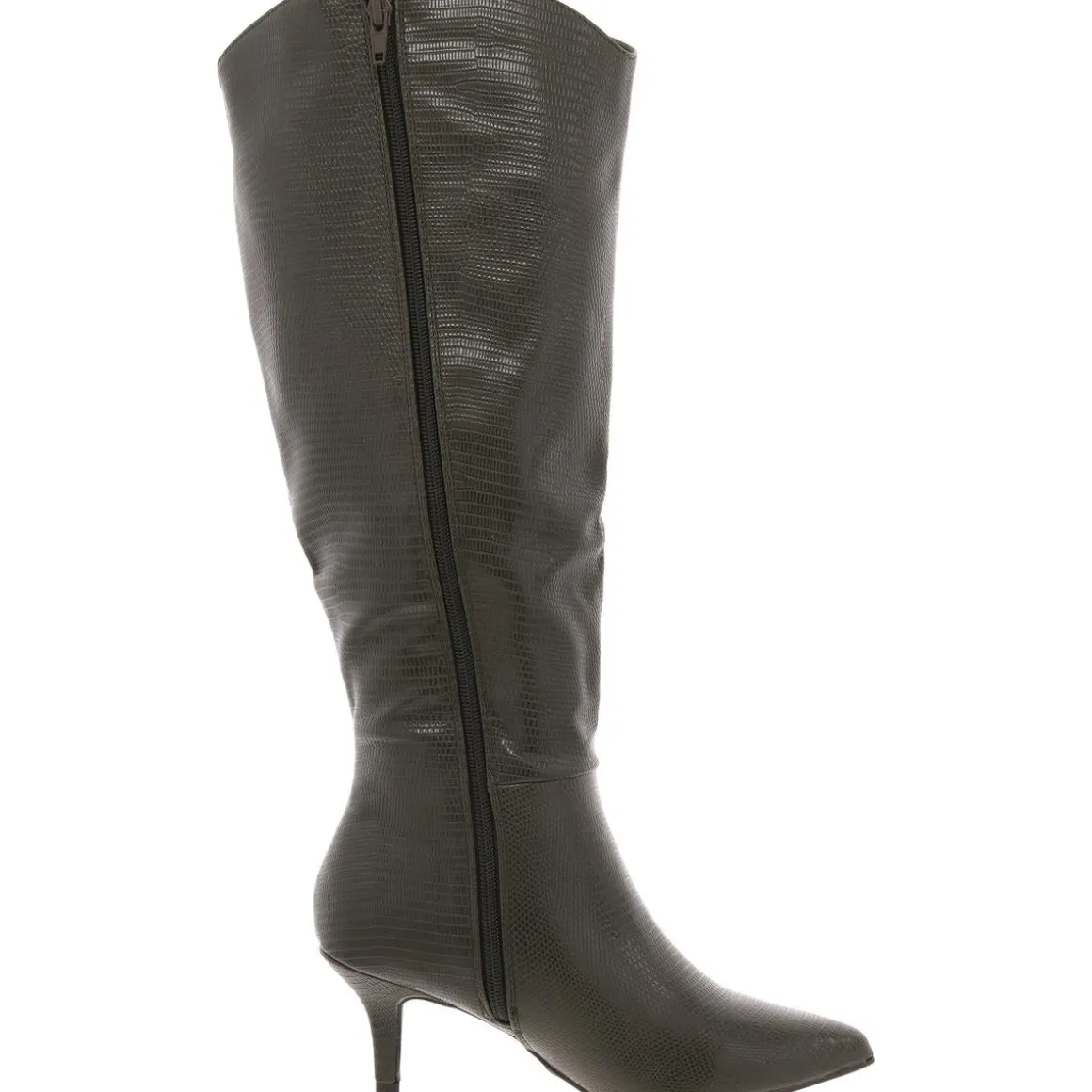 Estrella Solid Faux Leather Knee-High Boots