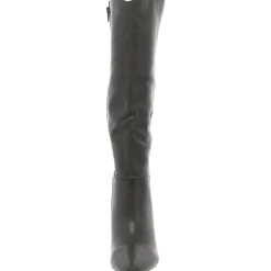 Estrella Solid Faux Leather Knee-High Boots