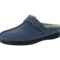Eternity Buckle Faux Fur Slide Slippers