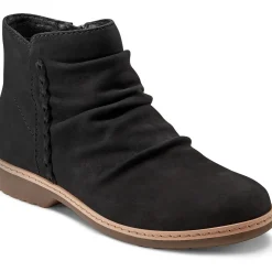 ETHILAREE Zipper Faux Leather Booties