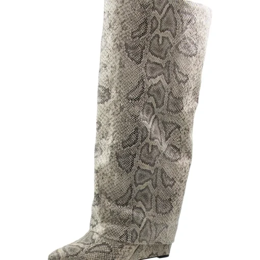 Evannder Fold-Over Wedge Boots