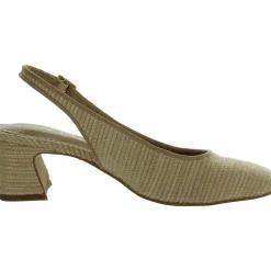 Faelynn Cork Square toe Slingback Heels