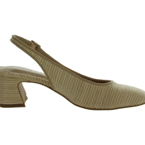 Faelynn Cork Square toe Slingback Heels