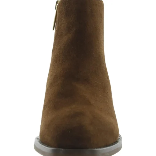 Faelynn Suede/Studs Zipper Booties